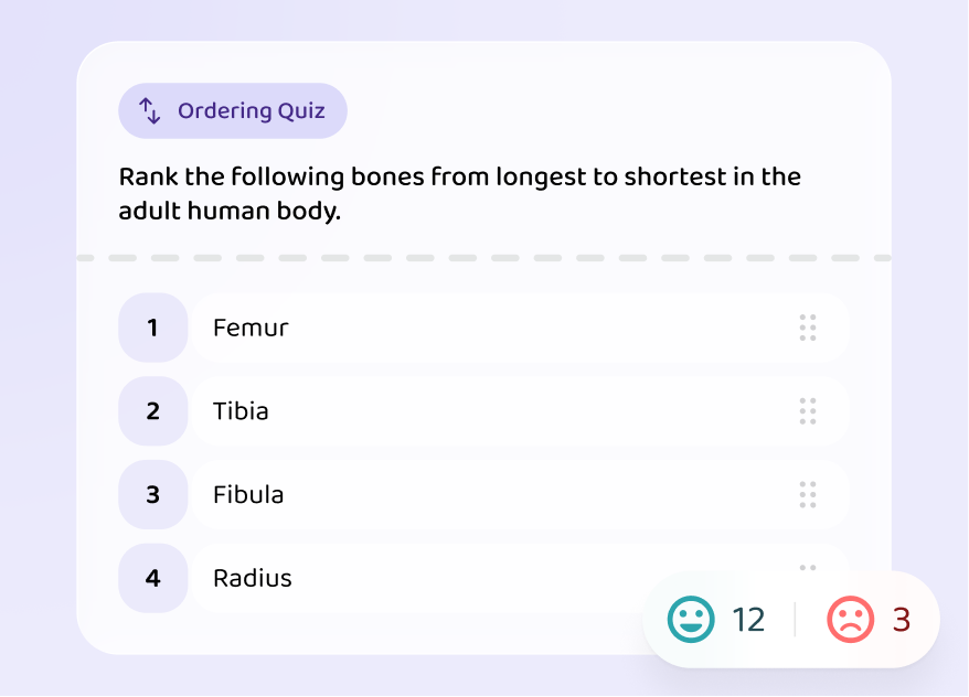 An interactive exercise in the app